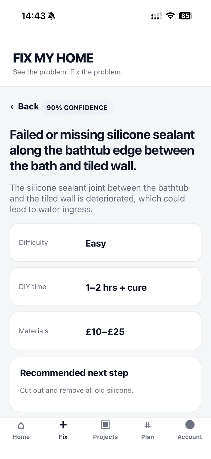 Fix My Home repair diagnosis